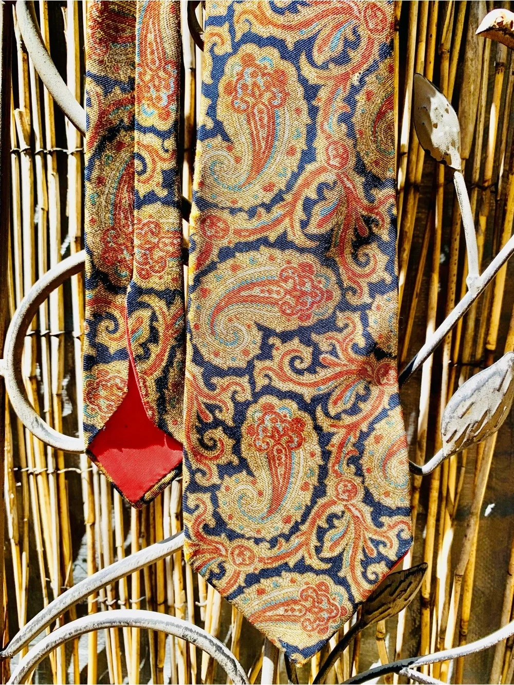 Paisley Multicolor Silk Tie - Warm Tones